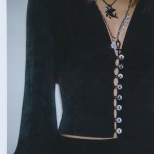 Realisation The Kaia Voodoo Black Cropped Shirt S